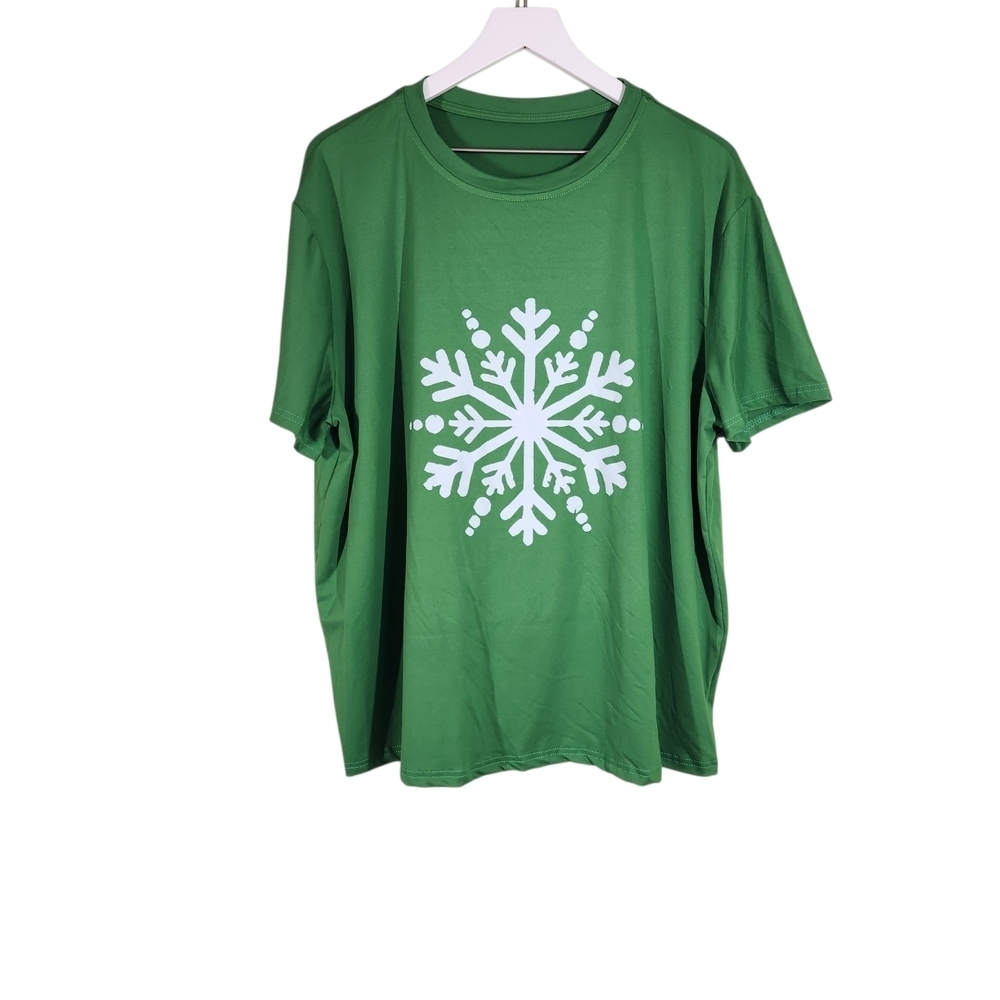 Snowflake Green shirt sz 4XL Christmas Winter